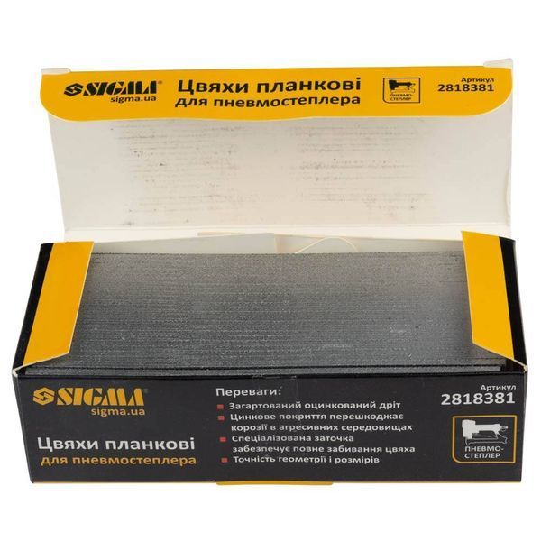 Гвозди планочные 38&times;1.25&times;1мм для пневмостеплера (5000шт) SIGMA (2818381) SG-2818381 фото