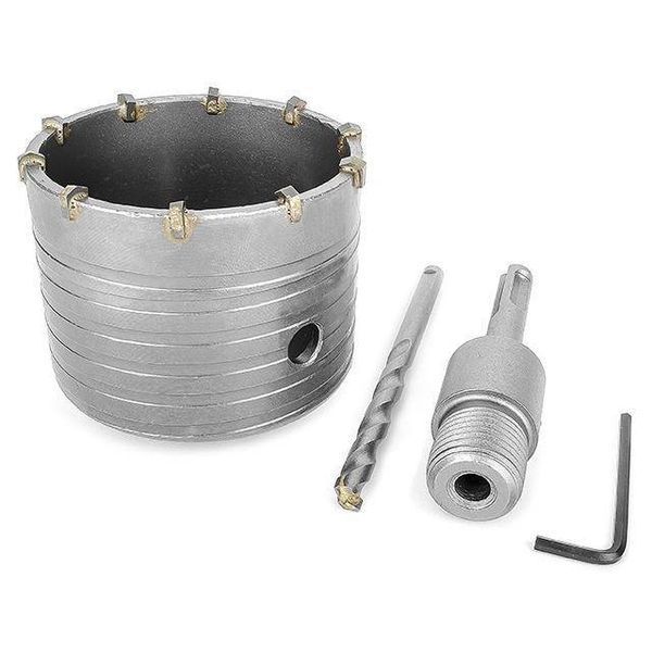 Комплект: Свердло корончастот для бетону 80 мм + Перехідник SDS Plus 100 мм INTERTOOL SD-7080 SD-7080 фото