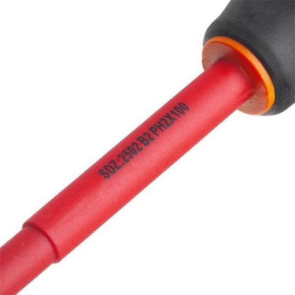 Викрутка хрестова ізольована PH2,100 мм, 1000 В INTERTOOL VT-3212 VT-3212 фото