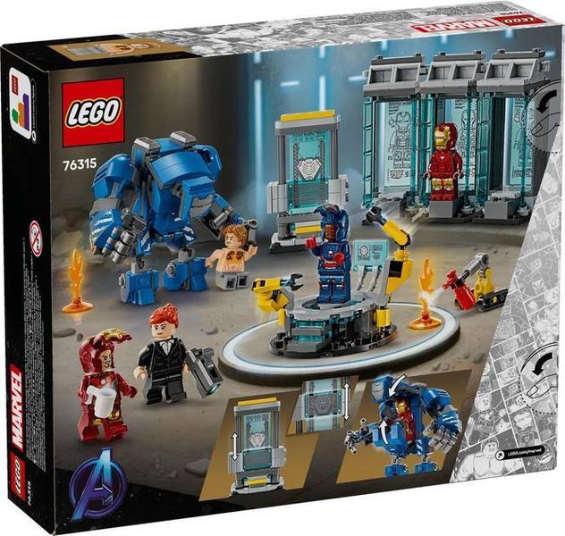 Конструктор LEGO Super Heroes Marvel Лаборатория Железного Человека: зал доспехов 384 детали (76315) 76315 фото