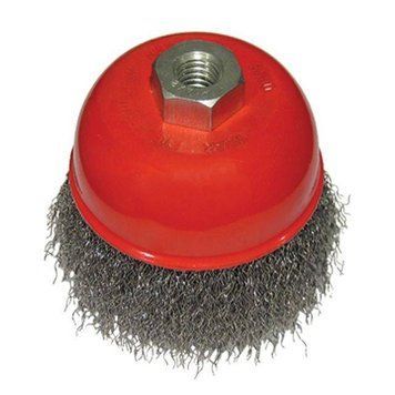 Щітка чашкова 85 мм, для КШМ, М14 (кручений дріт) INTERTOOL BT-1085 BT-1085 фото