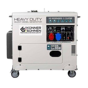 Генератор дизельный Konner&Sohnen KS 9200HDES-1/3 ATSR (EURO V),230/400В,6.5/6.0кВт,7.5/7.0кВт,1/3Фазы, АВР(ATS), электростартер, 168кг KS9200HDES-1/3ATSR фото