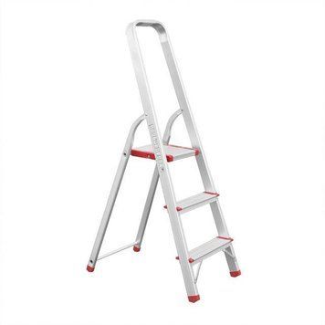 Стремянка из алюминия, 3 ступеньки, высота до платформы 630 мм INTERTOOL LT-1003 LT-1003 фото