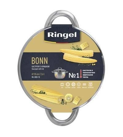 Кастрюля RINGEL Bonn Кастрюля 22 см (4.7л) с крышкой (RG-2003-22) RG-2003-22 фото