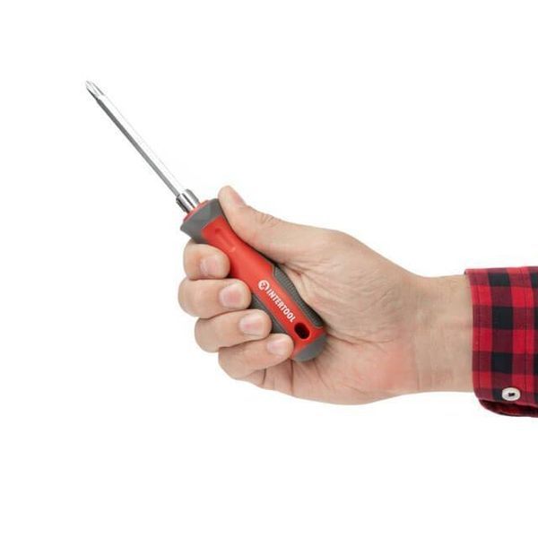 Отвертка двухсторонняя 100 мм PH2, SL6mm INTERTOOL VT-3344 VT-3344 фото