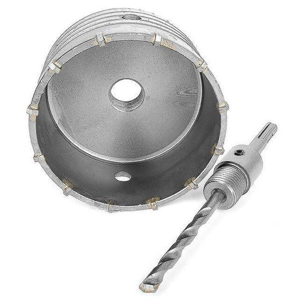 Комплект: Свердло корончастот для бетону 105 мм + Перехідник SDS Plus 100 мм INTERTOOL SD-7105 SD-7105 фото