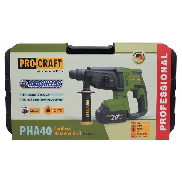 Аккумуляторный перфоратор Procraft PHA40 Кейс PC-030043 PC-030043 фото