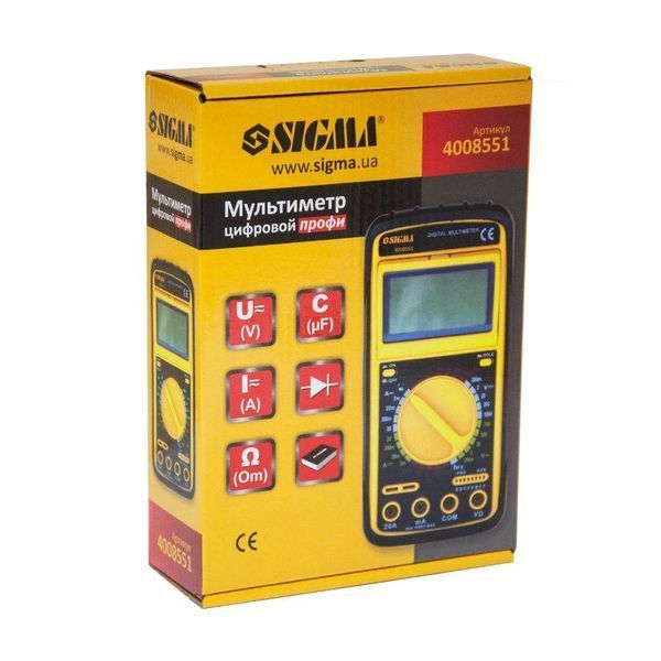 Мультиметр цифровий профі SIGMA (4008551) SG-4008551 фото