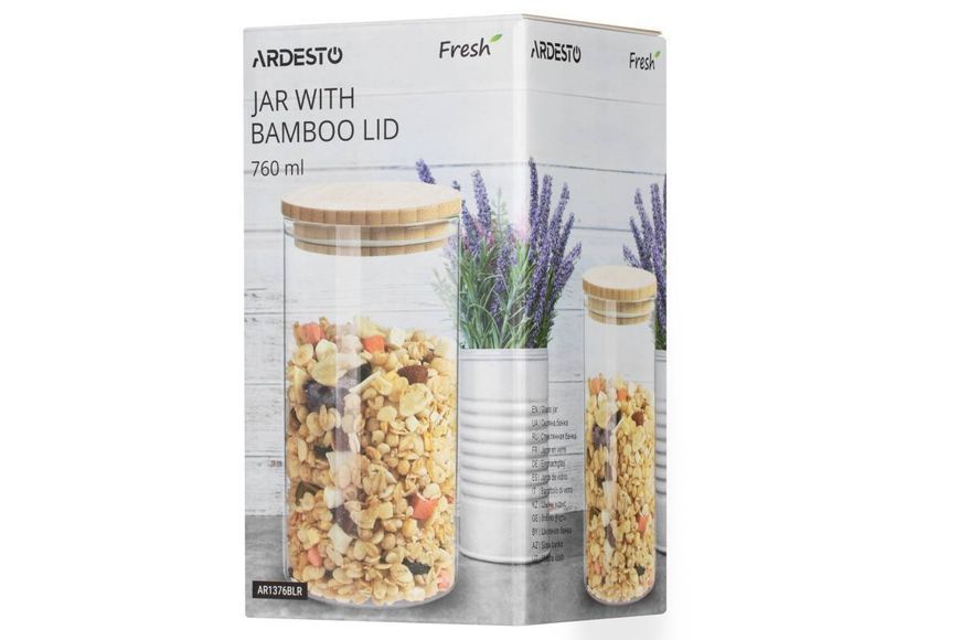 Банка для хранения Ardesto Fresh Круглая 760 мл (AR1376BLR) AR1376BLR фото