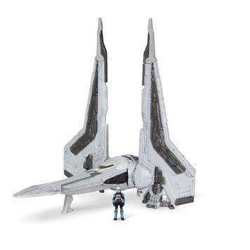 Ігрова колекційна фігурка Star Wars Medium Vehicle Транспорт та фігурка Kom'rk-Class Mandalorian Starfighter 12.5см SWJ0019 фото