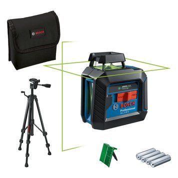 Нівелір лазерний Bosch Professional GLL2-20G + BT150 до 10м, &plusmn;0.2мм/м, 4AAx1.5В, штатив, чохол, 0.62кг 0.601.065.001 фото