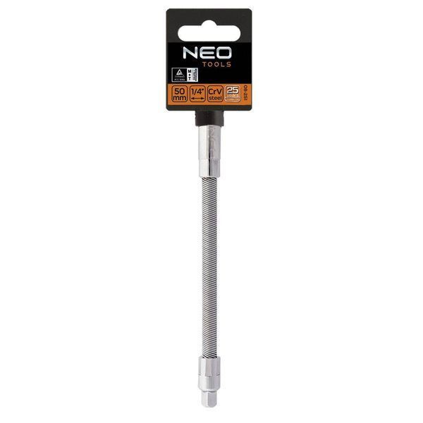 Подовжувач гнучкий Neo Tools, 1/4", 140 мм, CrV 08-557 фото
