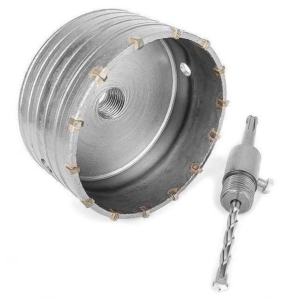 Комплект: Сверло корончатое по бетону 120 мм + Переходник SDS-plus 100 мм INTERTOOL SD-7120 SD-7120 фото