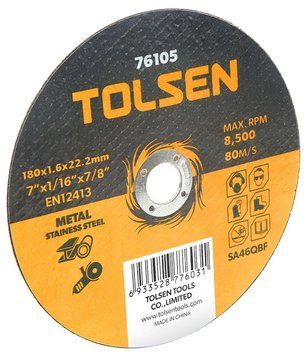 Диск відрізний Tolsen по металу, 115х1.2х22.2мм 76102 фото
