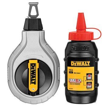 Шнур розмічальний довжиною 30 м в комплекті з крейдяним порошком DeWALT DWHT47408-0 DWHT47408-0 фото