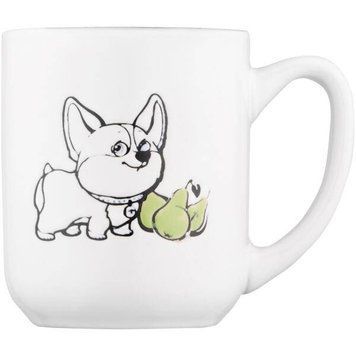 Чашка Ardesto Corgi, 380мл, кераміка, біло-сірий (AR3054) AR3054 фото