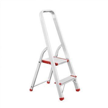 Стремянка из алюминия, 2 ступени, высота до платформы 410 мм INTERTOOL LT-1002 LT-1002 фото