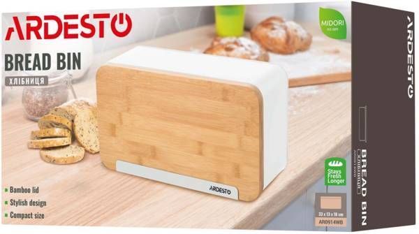 Хлібниця Ardesto Midori 33х13х18см (AR0914WB) AR0914WB фото