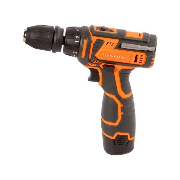 Шурупокрут-дриль акумуляторний Tekhmann TCD-12/2 BS Kit 12В 1х2А&middot;год 30Нм 0-400&middot;1400об&middot;хв 1кг кейс з приляддям 850979 фото