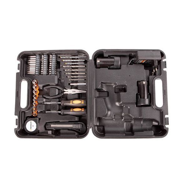 Шурупокрут-дриль акумуляторний Tekhmann TCD-12/2 BS Kit 12В 1х2А&middot;год 30Нм 0-400&middot;1400об&middot;хв 1кг кейс з приляддям 850979 фото