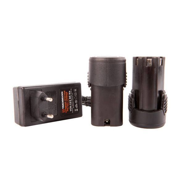 Шурупокрут-дриль акумуляторний Tekhmann TCD-12/2 BS Kit 12В 1х2А&middot;год 30Нм 0-400&middot;1400об&middot;хв 1кг кейс з приляддям 850979 фото