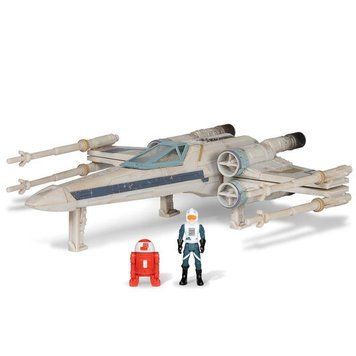 Ігрова колекційна фігурка Star Wars Medium Vehicle Транспорт та фігурка X-Wing (Blue 1) + Antoc Merric & R2-R9 12.5см SWJ0025 фото