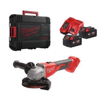 Шлифмашина угловая аккумуляторная Milwaukee M18 BLSAG125X-402X 125мм 18В 2x4А&middot;час ЗП М12-18С 11000об&middot;мин 2.4кг кейс 4933492644 фото