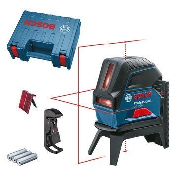 Нівелір лазерний Bosch Professional GCL2-50+RM1+BM3 до 20м, &plusmn;0.3мм/м, 4AAx1.5В, IP54, чохол, мішеннь, кейс, 0.6кг 0.601.066.F02 фото
