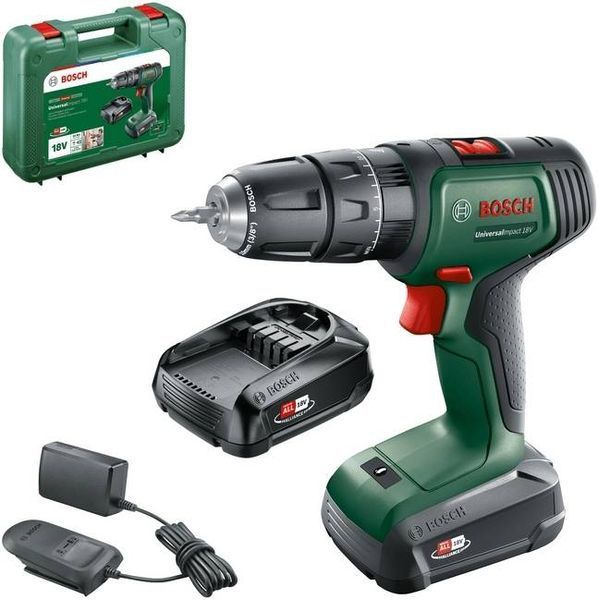 Шуруповерт-дриль ударний акумуляторний Bosch UniversalImpact 18V 2х1.5А год (0.603.9D4.102) 0.603.9D4.102 фото