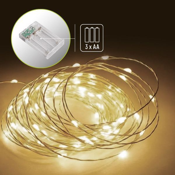 Светодиодная гирлянда ColorWay (CW-G-50L5NB) 50LED, 5м, 8 функций, теплый цвет 3AA CW-G-50L5NB фото