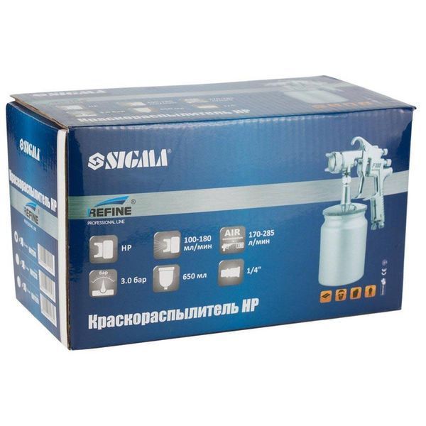 Краскораспылитель НР &Oslash;1.3 мм 170-285 л/мин 3 бар н/б 650 мл (мет) REFINE (6811241) SG-6811241 фото