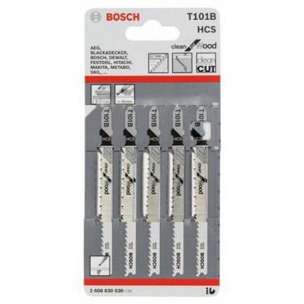 Полотно Bosch T101 B, HC, 5 шт, к электролобзику (2.608.630.030) 2.608.630.030 фото