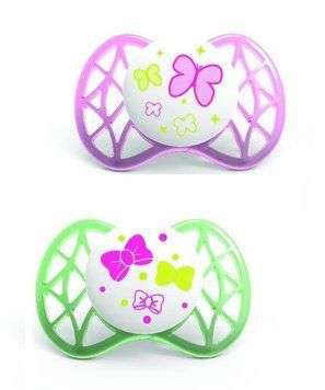 Пустушка симетрична Nuvita Air 0м+ 2шт. для дівчинки (NV7061Girl) NV7061Girl фото
