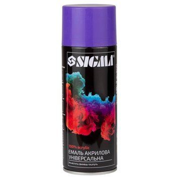 Емаль аерозольна акрилова 400мл RAL 4005 фіолетовий глянець SIGMA (2737131) SG-2737131 фото