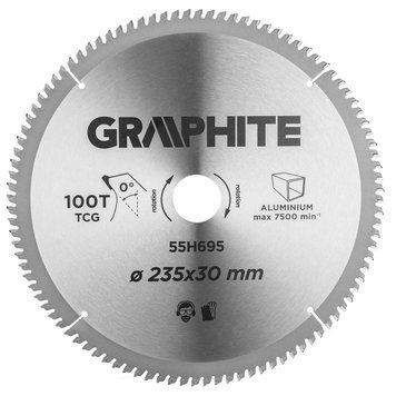 Диск пильный Graphite по алюминию, 235х30мм, 100 зубов (55H695) 55H695 фото
