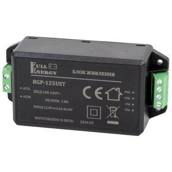 Блок живлення Full Energy BGP-125UST 12 В / 5 А 99-00024723 фото