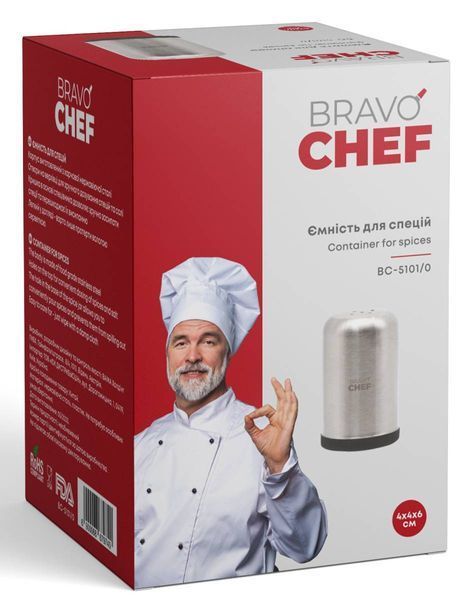 Емкость для специй Bravo Chef BC-5101/0 (4х4х6 см) BC-5101/0 фото