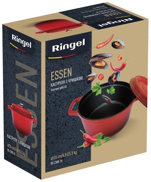 Кастрюля RINGEL Essen (4.8 л) 26 см RG-2300-26 фото