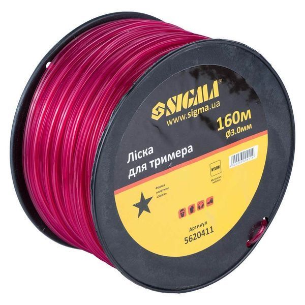 Ліска для тримера зірка &Oslash;3.0мм 160м котушка SIGMA (5620411) SG-5620411 фото