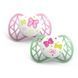 Пустышка симметричная Nuvita Air 0м+ 2шт. для девочки (NV7061Girl) NV7061Girl фото 2
