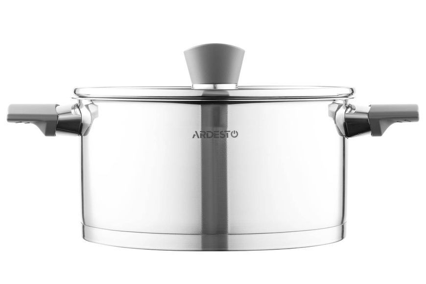Каструля Ardesto Gemini Скляна кришка 3.9 л нержавіюча сталь (AR3639G) AR3639G фото