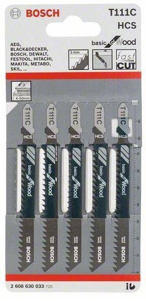 Полотно для лобзика Bosch HCS T 111 С, 5 шт. 2.608.630.032 фото