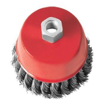 Щітка чашкова 125 мм, для КШМ, М14 (пучки крученого дроту) INTERTOOL BT-2125 BT-2125 фото