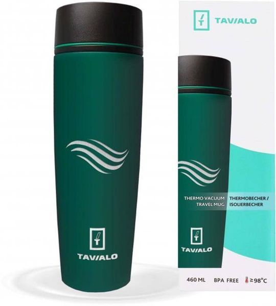 Термобутылка Tavialo 460 мл матовый зеленый + 2 уплотнительных кольца (190460108) 190460108 фото