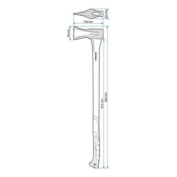 Колун кованый 2200 г, ручка из фибергласса INTERTOOL HT-0275 HT-0275 фото