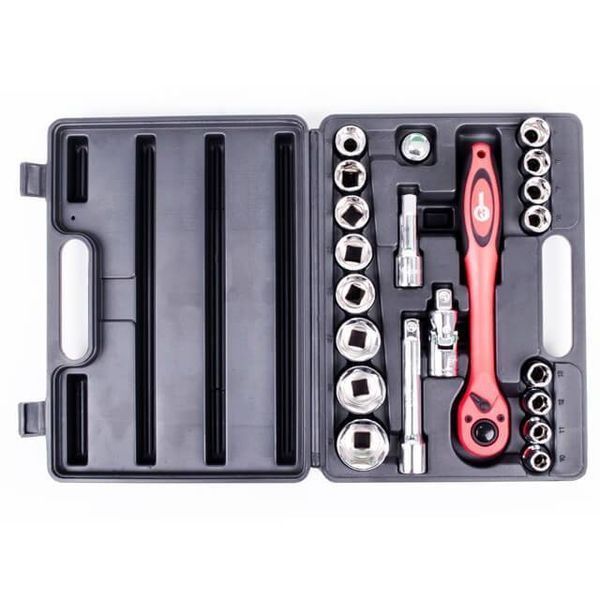 Набор инструментов профессиональный, 1/2", 21 ед. CrV INTERTOOL ET-6021 ET-6021 фото