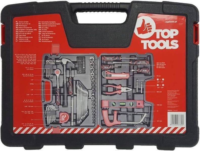 Набор инструмента Top Tools, 1/4", 3/8", 194 ед. 38D545 фото