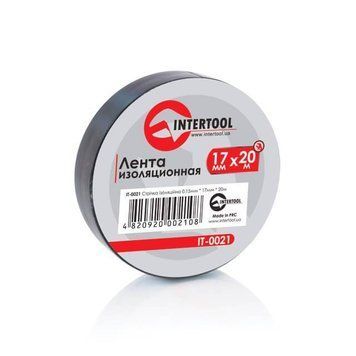 Стрічка ізоляційна 0.15ммx17ммx20м чорна (упак 10 шт) INTERTOOL IT-0021 IT-0021 фото