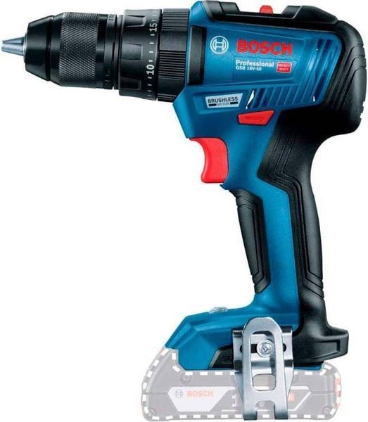 Шуруповерт ударный аккумуляторный Bosch GSB 18 V-50, 18В без АКБ и ЗУ (0.601.9H5.106) 0.601.9H5.106 фото