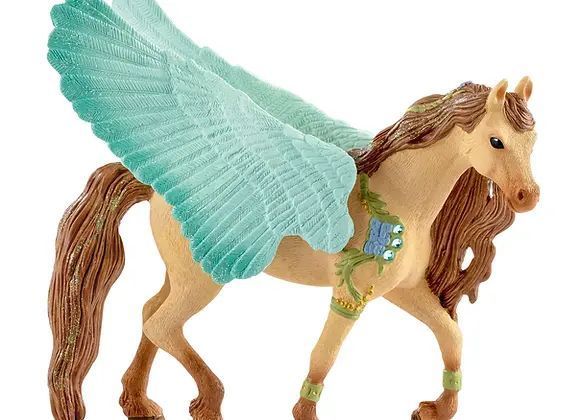 Игрушка-фигурка Schleich Пегас с украшениями, жеребец 70574 фото